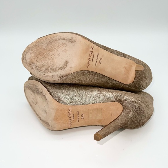 Jimmy Choo Brenna Metallic Peep Toe Bootie - Picture 5 of 5